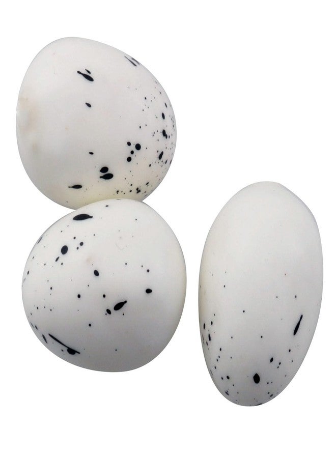 TAODAN 20PCS Faux Spotted Foam Quail Eggs Artificial Bird Eggs Craft Home Garden Ornaments Length 2.5cm/0.98 inch Suitable for Wedding Decorations Party Accessories Photography Props White - Image 2
