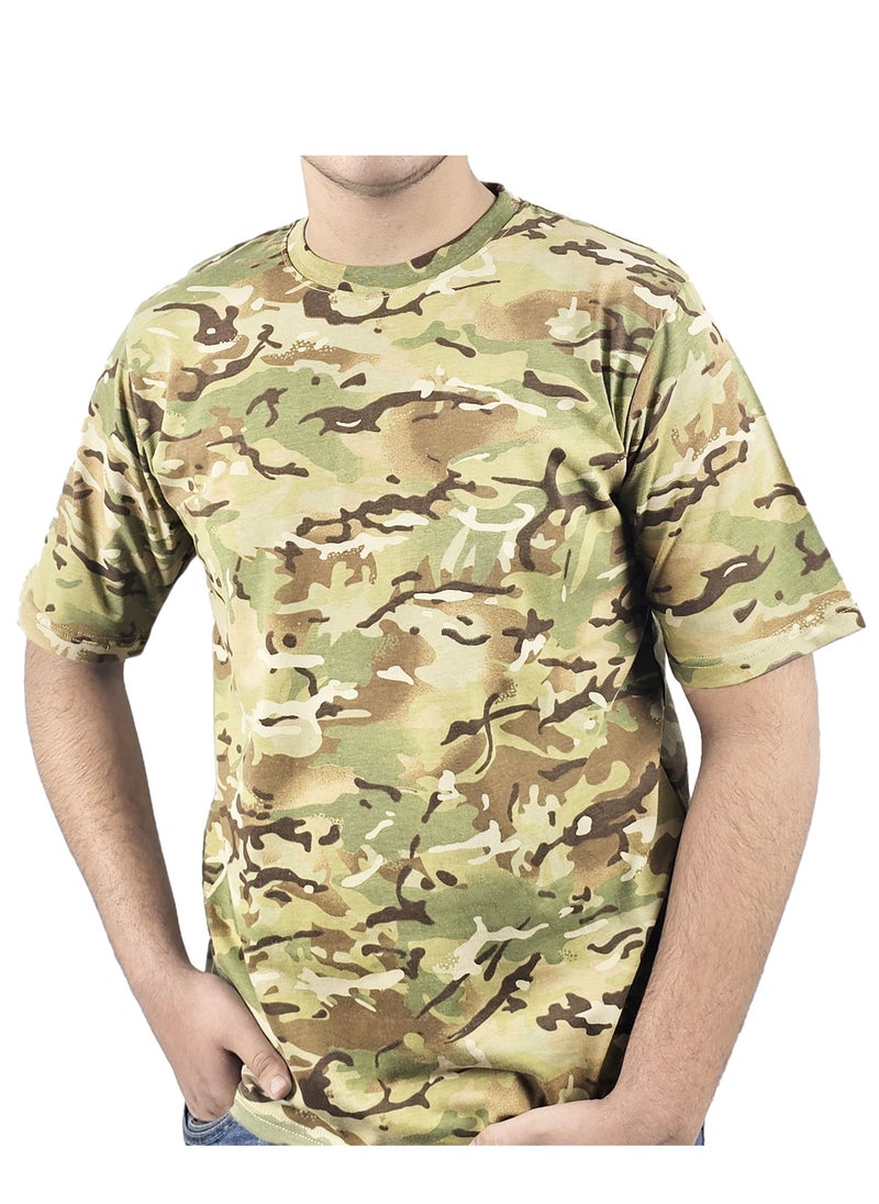 Selecta Now - Mens T Shirt Camouflage Green 100% Combed Cotton Comfortable T Shirt Tank Top & Tees - Image 1