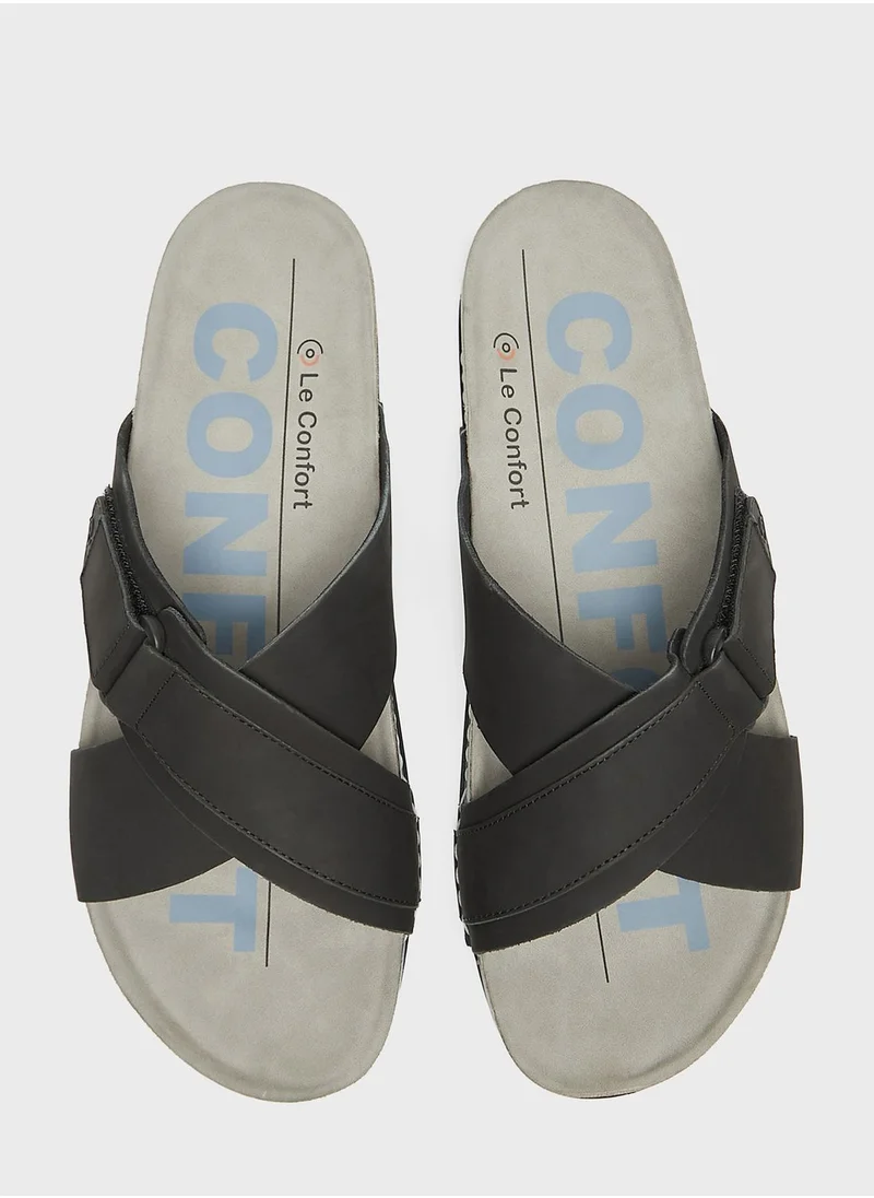 Le Confort Casual Cross Strap Sandals