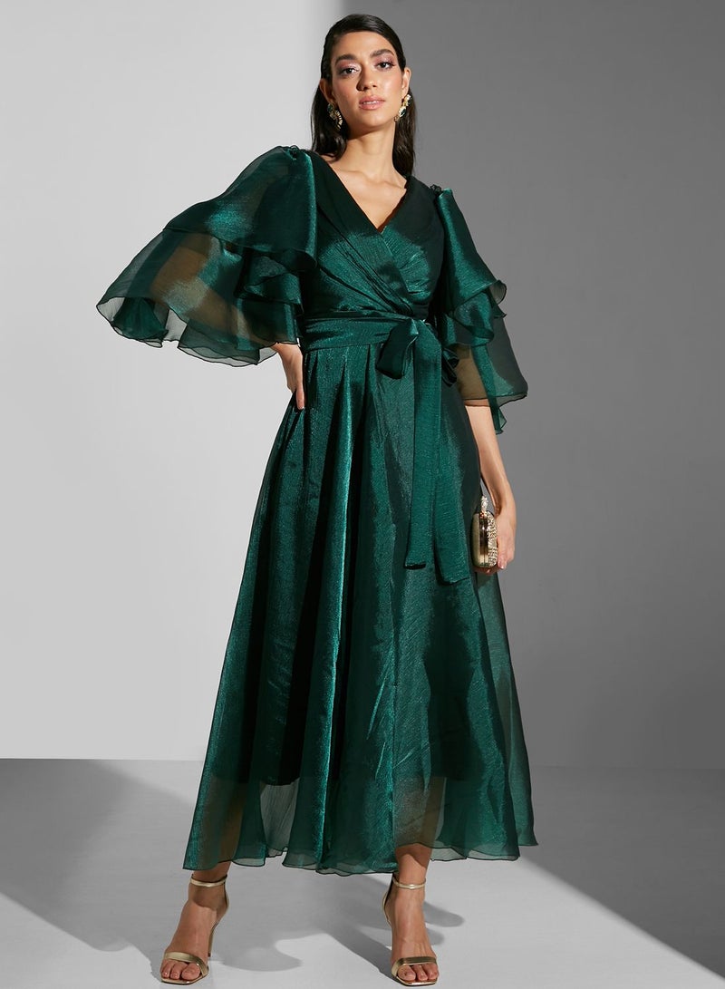 Namshi x Emerald Ruffle Sleeve Dress - Image 5