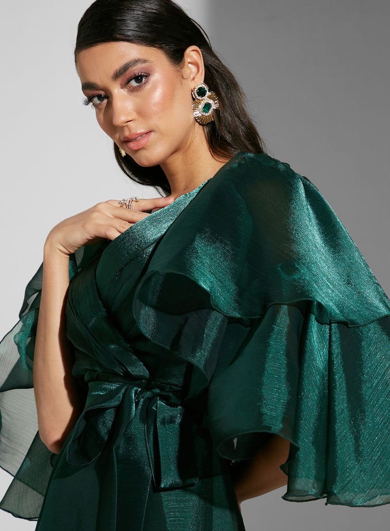 Namshi x Emerald Ruffle Sleeve Dress - Image 3
