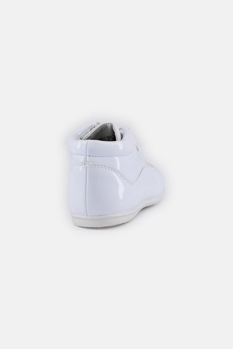 Josmo Toddlers Boy High Cut Lace Up Shoes, White - Image 2