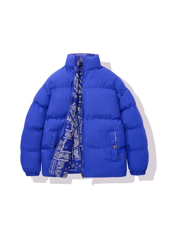 Double-sided Cotton-padded Jacket Men's Coat Winter Cotton-padded Thick Tide Brand Plus Size Collar Pearl Cotton-padded Jacket Men's Coat