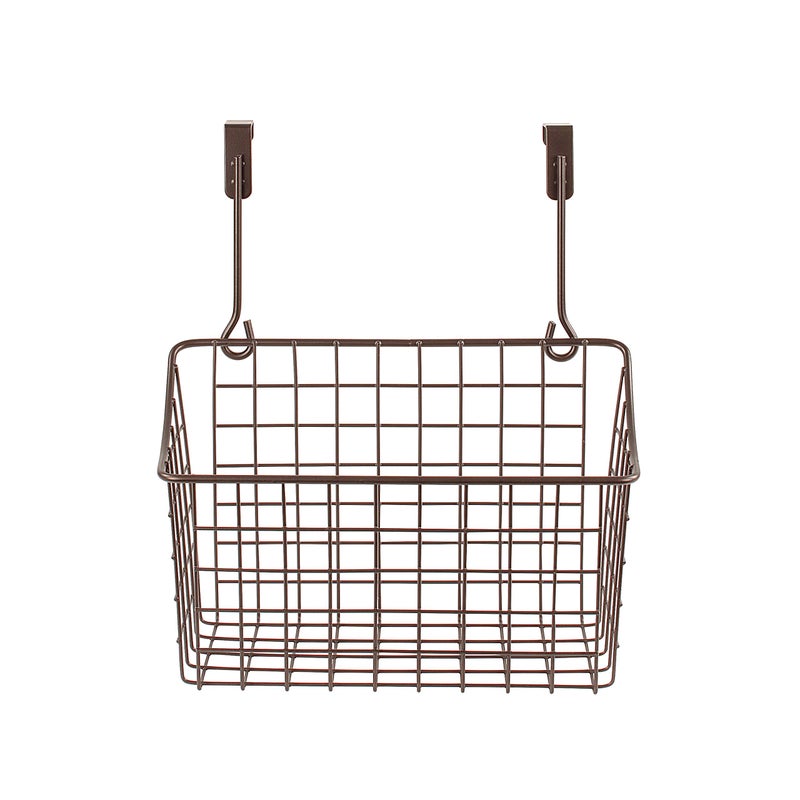 Spectrum Hanging Baskets for Organizing (Medium, Bronze) - Grid Over the Cabinet Wire Basket for Kitchen or Bathroom - Door Hanging Storage Organizer for Cleaning Supplies, Washcloths, & Hand Towels - Image 3