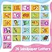 Broytain Sandpaper Letters Cards for Toddlers 3Word GamesSpeech Therapy Toys for 3 4 5Sensory Products Educational Flash CardsLearn Animals and Others - Image 4
