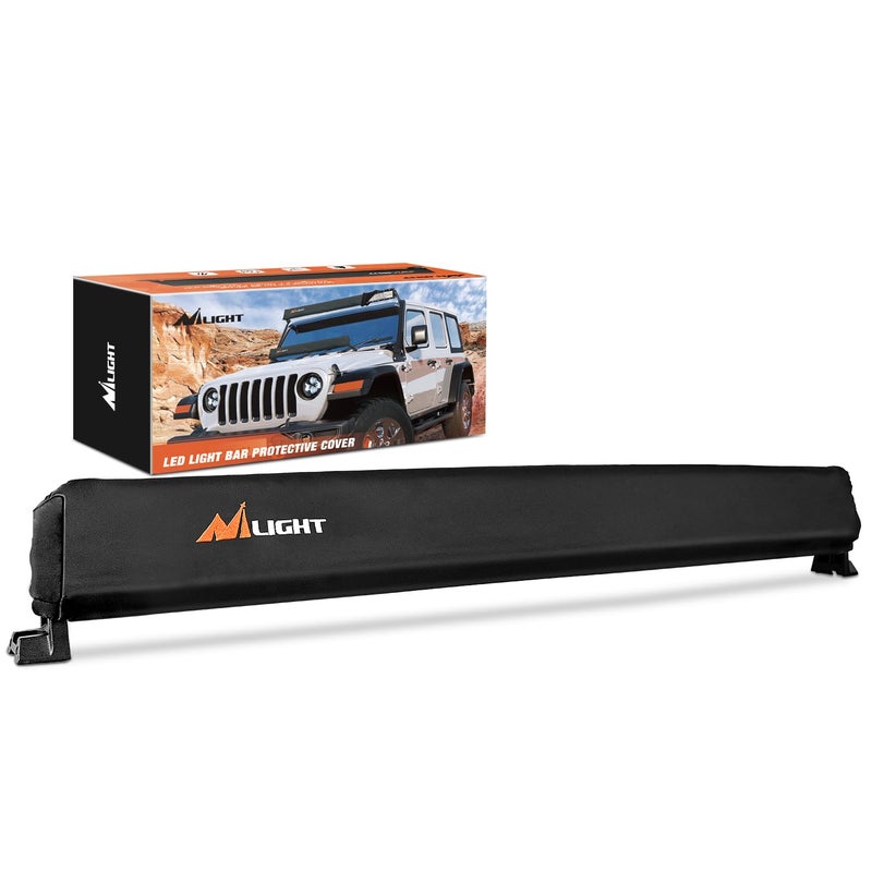 Nilight LED Light Bar Cover 42 Inches Black Nylon Protective Sleeve Universal Fit Straight and Curved Bar Waterproof Dustproof ScratchProof Light Cove for Driving Off Road Lights - Image 2