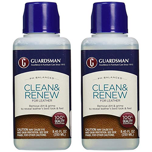 Guardsman Clean & Renew For Leather 8.45 oz - Removes Dirt and Grime, Great For Leather Furniture & Car Interiors - 2 Pack - Image 1