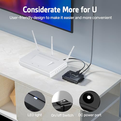 ALXUM محول SATA إلى USB 3.0 - قارئ محرك الأقراص الخارجي محول استرداد للقرص الصلب العالمي 2.5" 3.5" HDD SSD محرك بصري، مجموعة نقل محول القرص الصلب SATA IDE 2.5/3.5 بوصة متضمنة طاقة 12V 2A - Image 3