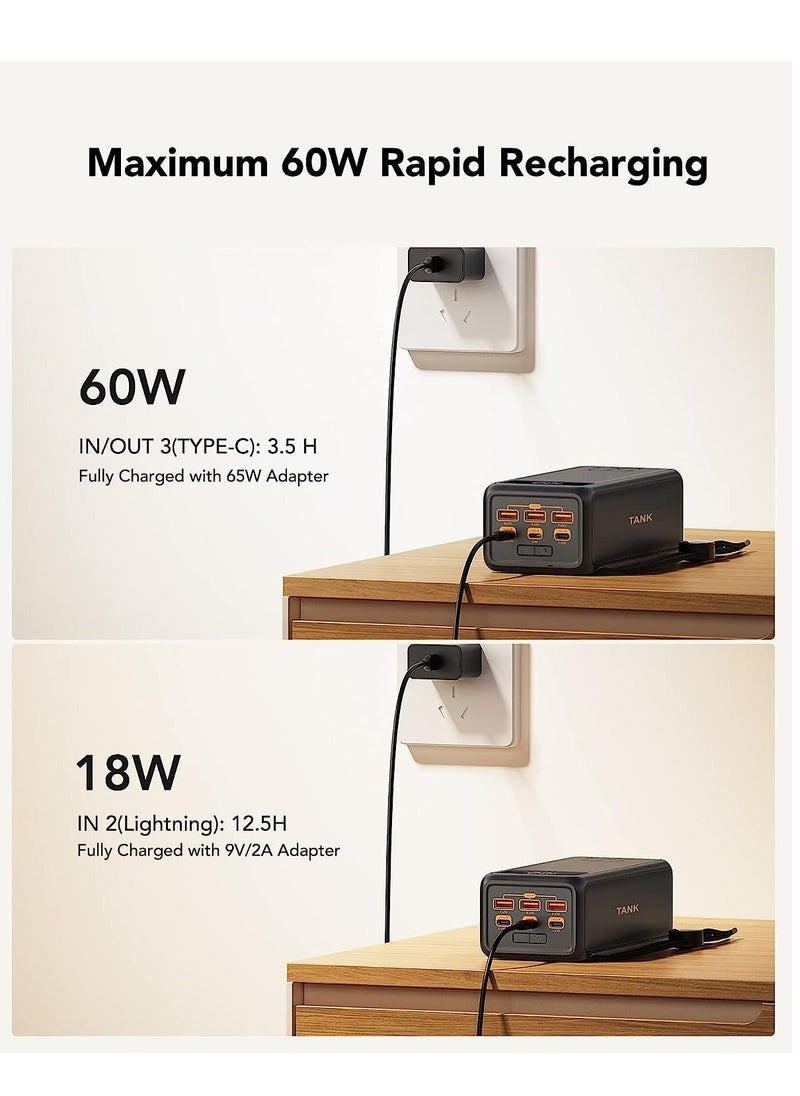 VEGER - VEGER Power Bank 56000mAh, 100W PD/QC3.0 Portable Charger High Capacity Fast Charging USB C Battery Pack with Cables & LED Display and 3 gear Strong Flashlights & Compass for Outdoors - Image 1