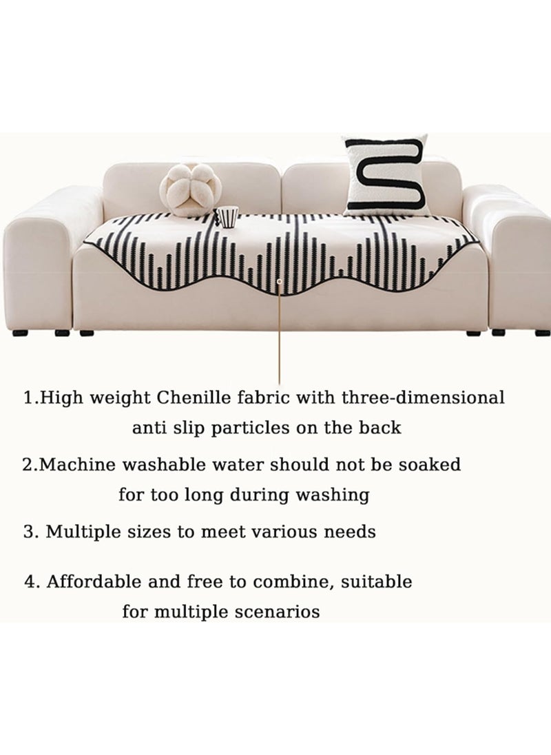 YQbest - Irregular Shaped Couch Cover,New Cloud-Shaped Non-Slip Sofa Cushion Light Luxury Soft Chenille Sofa Cover Washable 90 x 180cm - Image 1
