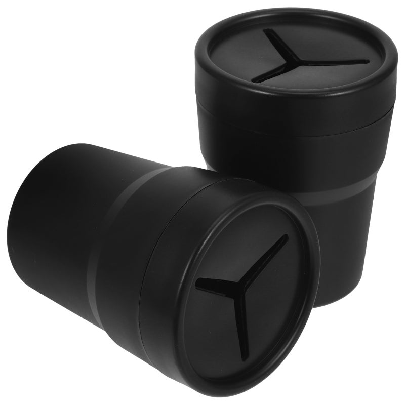 2pcs Multi-functional Car Trash Can Automotive Garbage Cans Cup Holder Trash Bins - Image 1