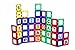 Playmags Magnetic Tile Building Set Exclusive Educational Clickins  80Pc Kit 40 Super Strong Clear Color Magnet Tiles Windows  40 Letters  Numbers  Stimulate Creativity  Brain Development - Image 4