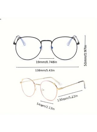 Fashion new cat ear oval glasses white flat mirror plain and lovely tide glasses frame. (Includes eyeglass case)
,blue lighe blocking glasses,eyeglasses - view 2