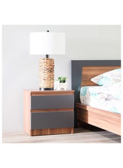 DANUBE HOME Martina Bed + Dresser And Stool Set King Size Bed Frame And Dresser Set Sturdy Modern Design Wooden Double Bedroom Set Furniture Comfortable Bedset For Bed Room Cherry  - Image 4
