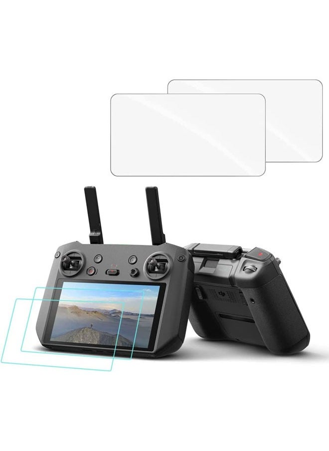 سجيت - حامي شاشة لجهاز تحكم الطائرة بدون طيار، قطعتان لجهاز تحكم DJI RC Pro وجهاز تحكم DJI الذكي، زجاج مقوى مضاد للخدش لطائرات مافيك 3 برو/3/كلاسيك، ميني 2، إير 2S، مافيك إير 2/2 برو/2 زوم، ملحقات DJI مافيك 3 - Image 1