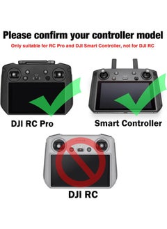 سجيت حامي شاشة لجهاز تحكم الطائرة بدون طيار، قطعتان لجهاز تحكم DJI RC Pro وجهاز تحكم DJI الذكي، زجاج مقوى مضاد للخدش لطائرات مافيك 3 برو/3/كلاسيك، ميني 2، إير 2S، مافيك إير 2/2 برو/2 زوم، ملحقات DJI مافيك 3  - Image 3