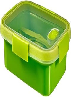 Curver Curver Smart To Go - Rectangular Lunch Box Storage Container with Knife, Fork & Spoon - Green, 1L 