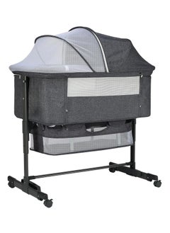 ACPLAY Baby Bassinet with Adjustable Heights, Convenient Storage, and Easy Mobility – Your Perfect Sleep Solution  - Image 1