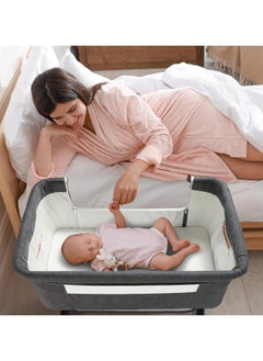 ACPLAY Baby Bassinet with Adjustable Heights, Convenient Storage, and Easy Mobility – Your Perfect Sleep Solution  - Image 2