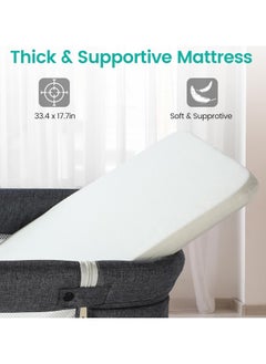 ACPLAY Baby Bassinet with Adjustable Heights, Convenient Storage, and Easy Mobility – Your Perfect Sleep Solution  - Image 3
