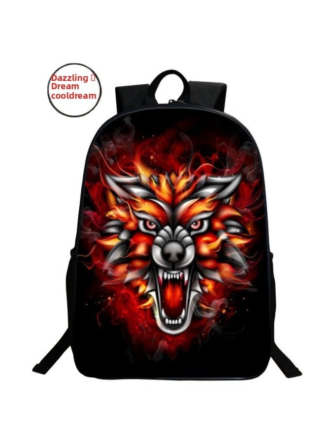 2021 Products 3D Wolf Schoolbag Animal Primary School Backpack 7-10 Years Old Shoulder Men A Generation Of Hair-Color:12 - Image 1