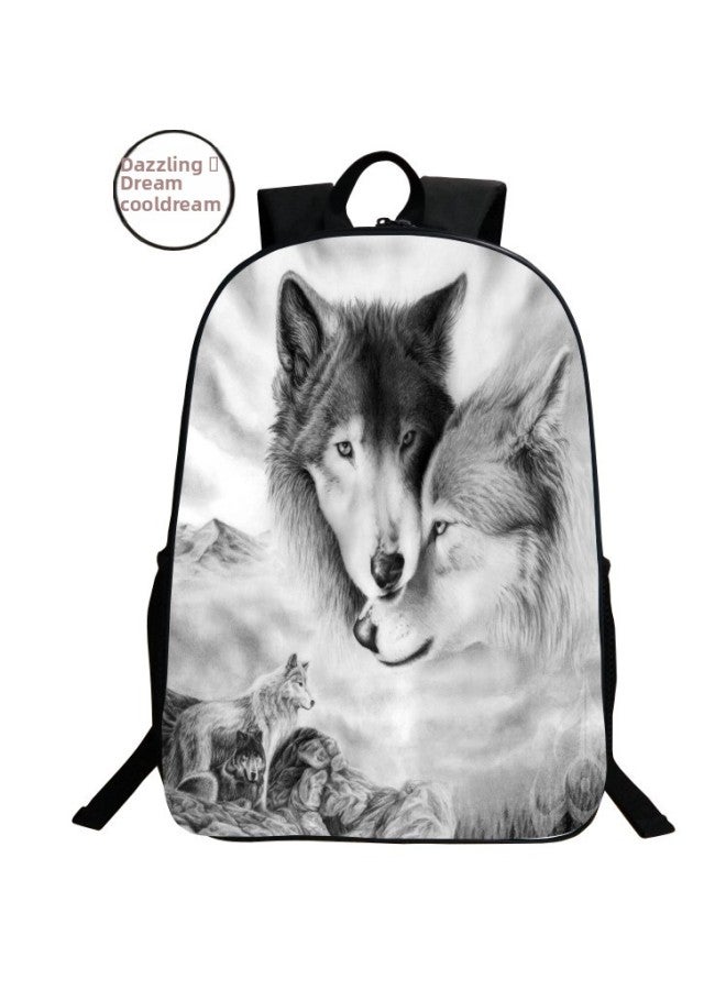 2021 Products 3D Wolf Schoolbag Animal Primary School Backpack 7-10 Years Old Shoulder Men A Generation Of Hair-Color:12 - Image 4