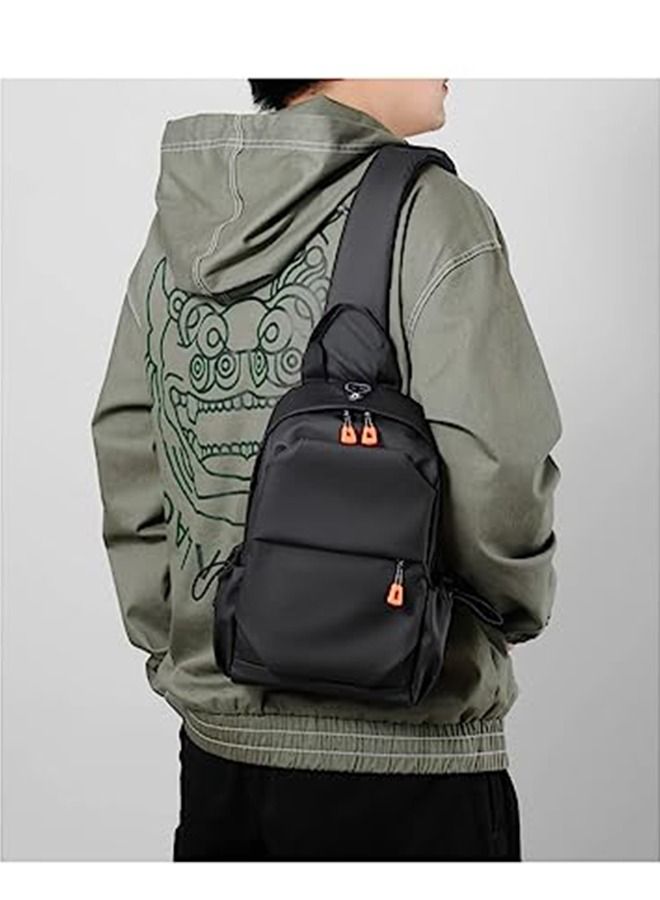 Arabest Crossbody Backpack, Lightweight Shoulder Bag for Men Women, Adjustable Strap Backpack Chest Bag, With USB Charger Port, Scratch-Resistant, Waterproof, For Outdoor Hiking, Traveling, Cycling - Image 5