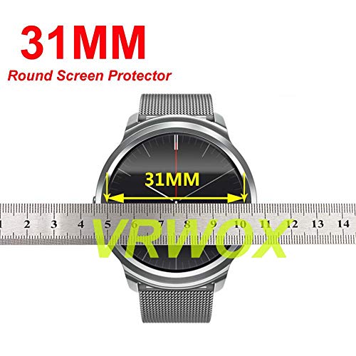 VRWOX [ 3-Pcs] VRWOX Screen protector For Universal Round Watch HD Screen Protector,Anti-Scratch, Anti-Fingerprint, Bubble Free (31MM) - Image 2