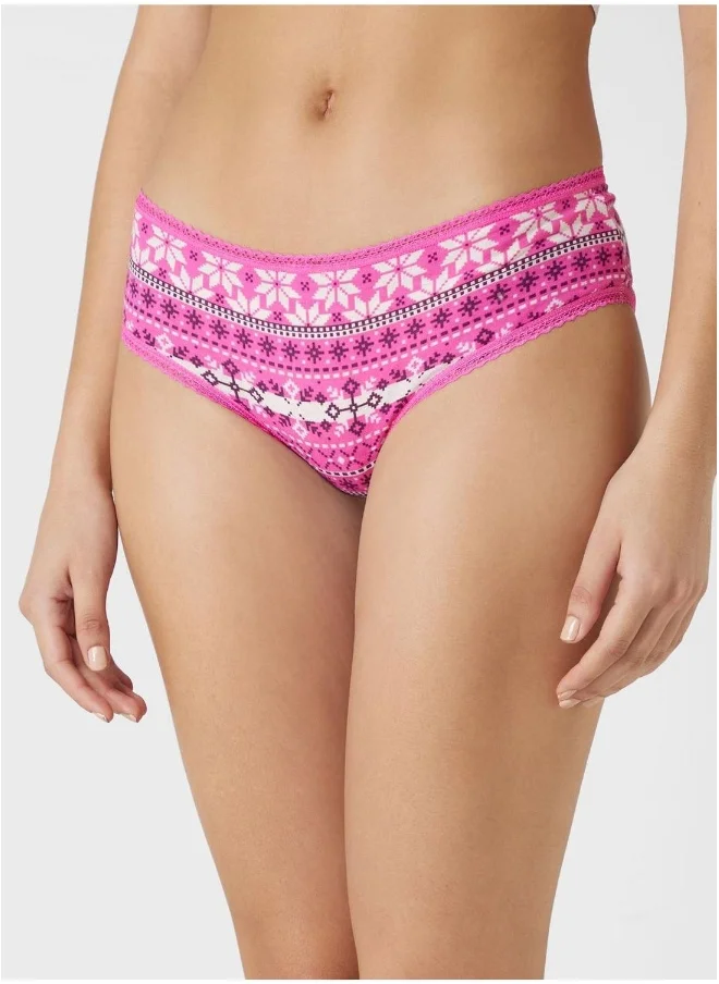 La Senza Printed High Leg Brief