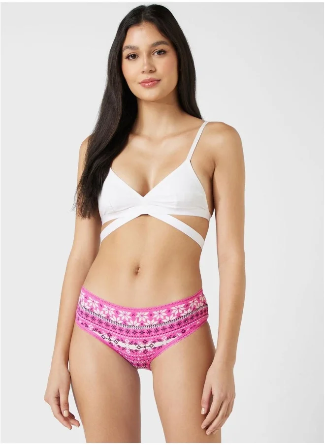 La Senza Printed High Leg Brief