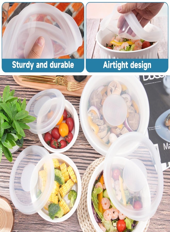 Purekra Silicone Replacement Lid Storage Cover for Corningware 1.5 Quart Round Baking Dish, Microwave Food Cover, Airtight & Transparent, Microwave, Dishwasher Freezer Safe (Baking Dish Not Included) - Image 4