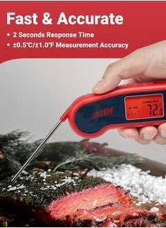 INKBIRD Instant Read Food Thermometer Meat Thermometer for Kitchen Cooking BBQ Oven Baking with 2 Detachable Wired Probe BG-HH2P Cooking Thermometer  - Image 2