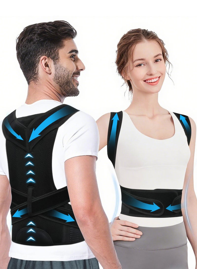 أرابايت دعامة الظهر ومصحح الوضع للرجال والنساء مقوم الظهر مصحح الوضع تصحيح الجنف والحدب آلام الظهر مصحح العمود الفقري دعامة قابلة للتعديل مدرب الوضع، دعامة الظهر (الحجم: L) - Image 1