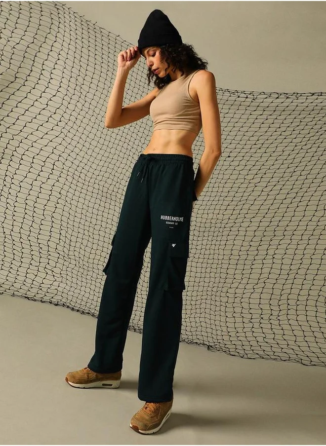 Hubberholme Graphic Print Cargo Pants with Elasticated Waistband
