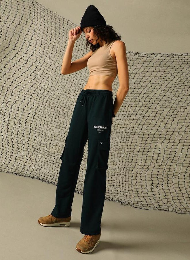 هوبرهولمي بنطلون كارغو بطبعة جرافيك وخصر مطاطي - Image 1