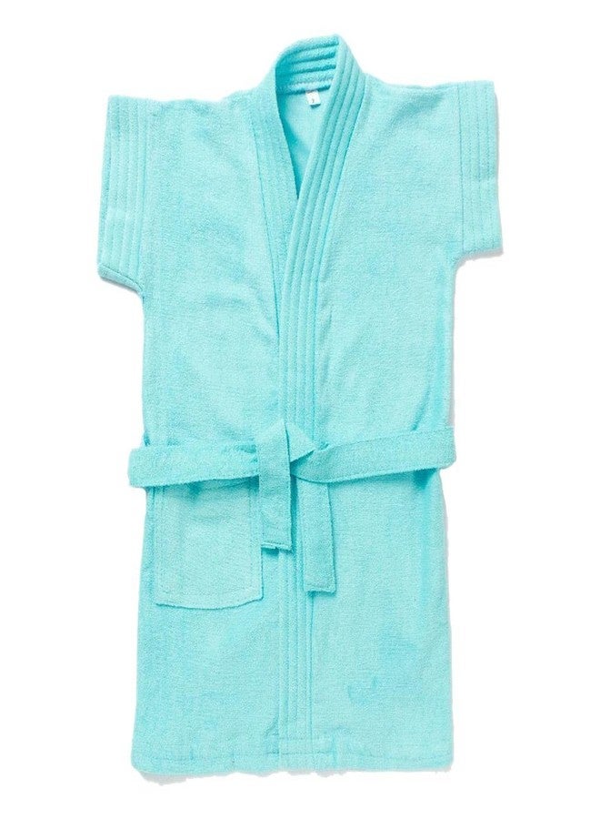 EIO® Soft Baby Boys Girls Dressing Gown Bath Robe (Blue, 4-5 years) - Image 1