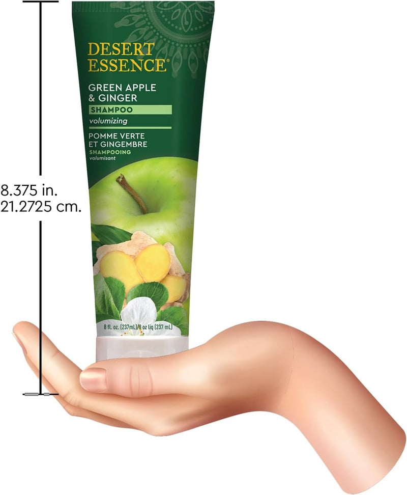 Desert Essence Organics Green Apple & Ginger Volumizing Shampoo, 237ml - Image 4