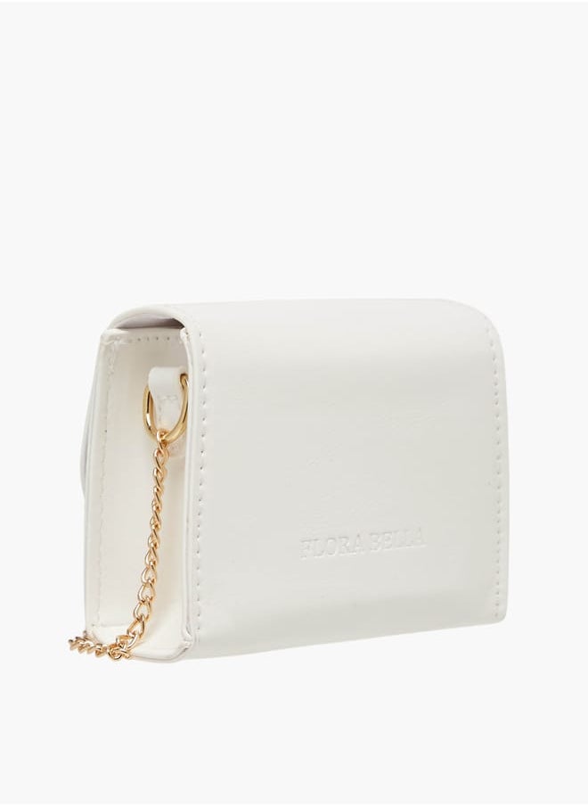Flora Bella By Shoexpress - Girls Bow Embellished Crossbody Bag With Chain Strap And Button Closure Ramadan Collection - Image 1
