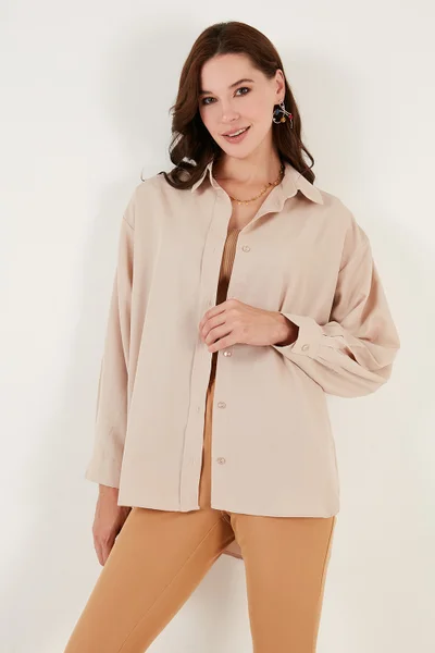 Lela Cotton Oversize Woven Shirt Women's Shirt 6234760