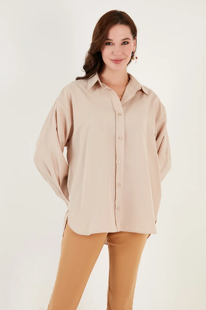 Lela Cotton Oversize Woven Shirt Women's Shirt 6234760