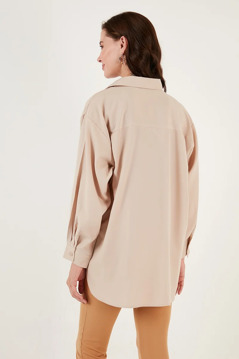 Lela Cotton Oversize Woven Shirt Women's Shirt 6234760