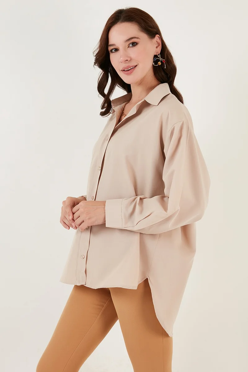 Lela Cotton Oversize Woven Shirt Women's Shirt 6234760