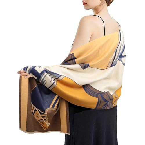 EXTREE Scarfs for Women Pashmina Silky Shawl Wrap for Evening Dressing Blanket Open Front Poncho Cape - Image 5