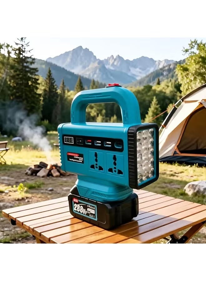 DBLEW 300W Multi-Functional Battery Inverter for 21V Batteries, DC to AC Power Converter, 220V Universal Socket, Dual USB & USB-C Fast Charging, Portable Emergency Power Supply with LED Light - Image 5