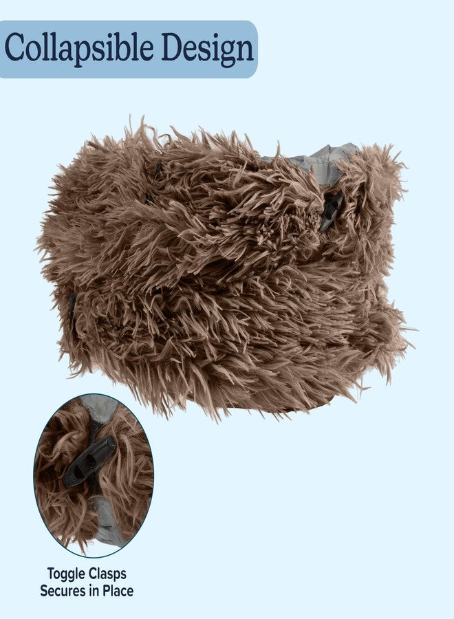 بت مايكر نفق للقطط مع سرير للقطط المنزلية - سرير نفق متعدد الوظائف بطول 3 أقدام مع ألعاب - كهف قطط ناعم وفخم للقطط الصغيرة والقطط والنموس والأرانب - منتجات القطط من PETMAKER (بني) - Image 5