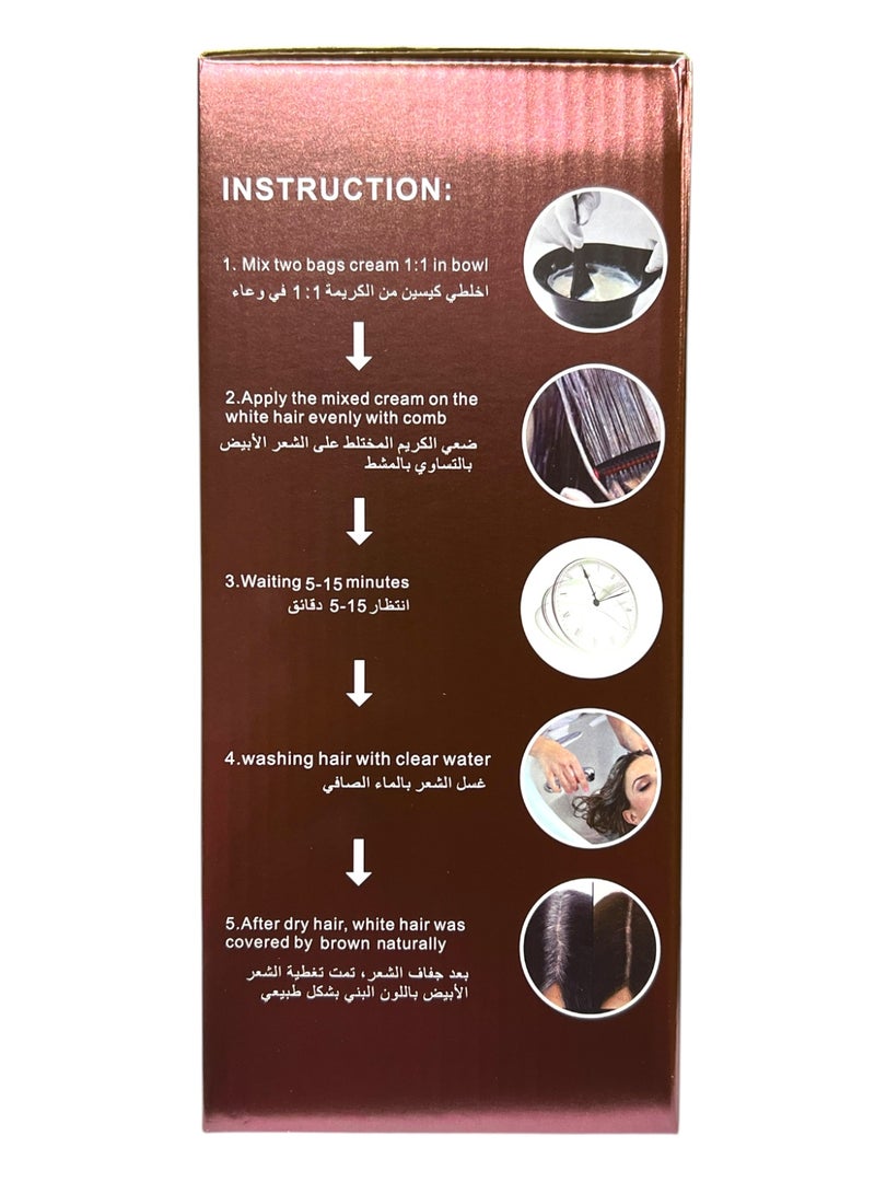 ابل  كريم صبغة شعر طبيعي خالٍ من الأمونيا، بني داكن، 1000 مل - Image 3