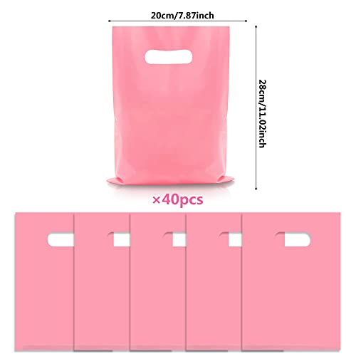TOSPARTY 40PCS Pink Plastic Gift Bags Easter Candy Bag Die Cut Plastic Bags are Sturdy Party Assorted Easter Gift Bag - Image 2