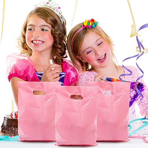 TOSPARTY 40PCS Pink Plastic Gift Bags Easter Candy Bag Die Cut Plastic Bags are Sturdy Party Assorted Easter Gift Bag - Image 3