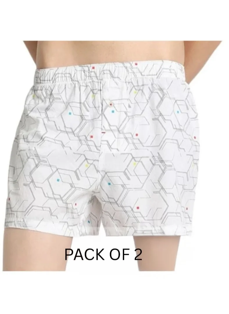 ذا بير هاوس Mens Cotton Boxers Multipack Soft Breathable Underwear for Men Loose Fit Comfortable Boxer Shorts for Daily Wear