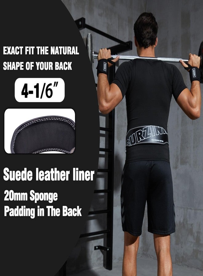 GurZinn Weight Lifting Belt and Wrist Straps, Weightlifting Belt for Women with 4 inch Padded Lumbar Support Belt for Weightlifting, Deadlift, Strength Training, Powerlifting & Squats Exercise(A-Black/S) - Image 5